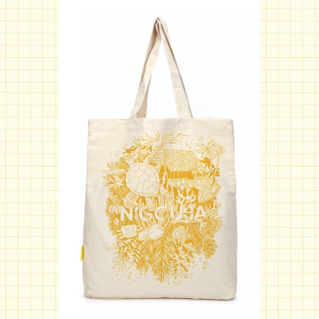 Illustration personnalisée imprimée sur tote bag, dessin sur mesure