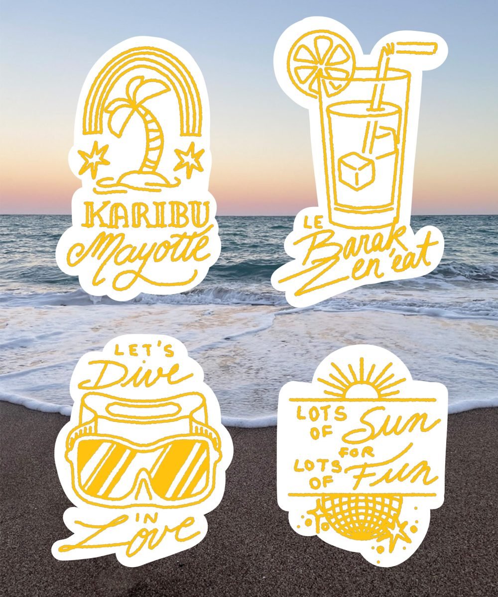 illustration icône & logos rigolos pour Mayotte