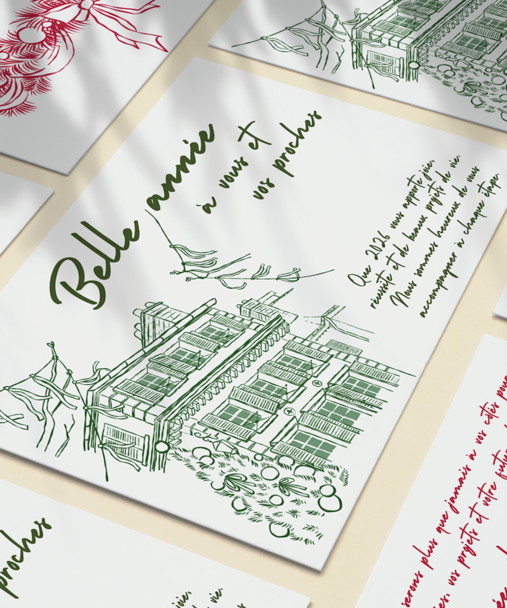 carte postale personnalisée illustrée