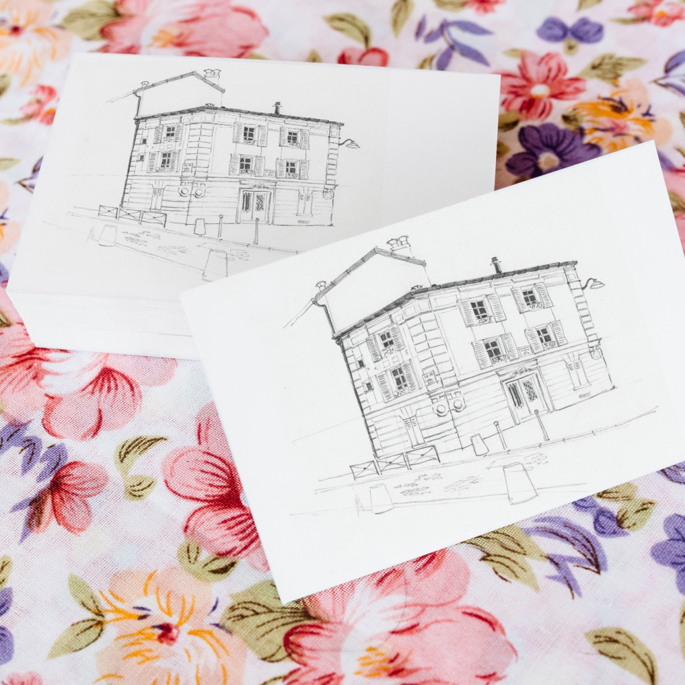 illustration pour faire part personnalisé dessin main