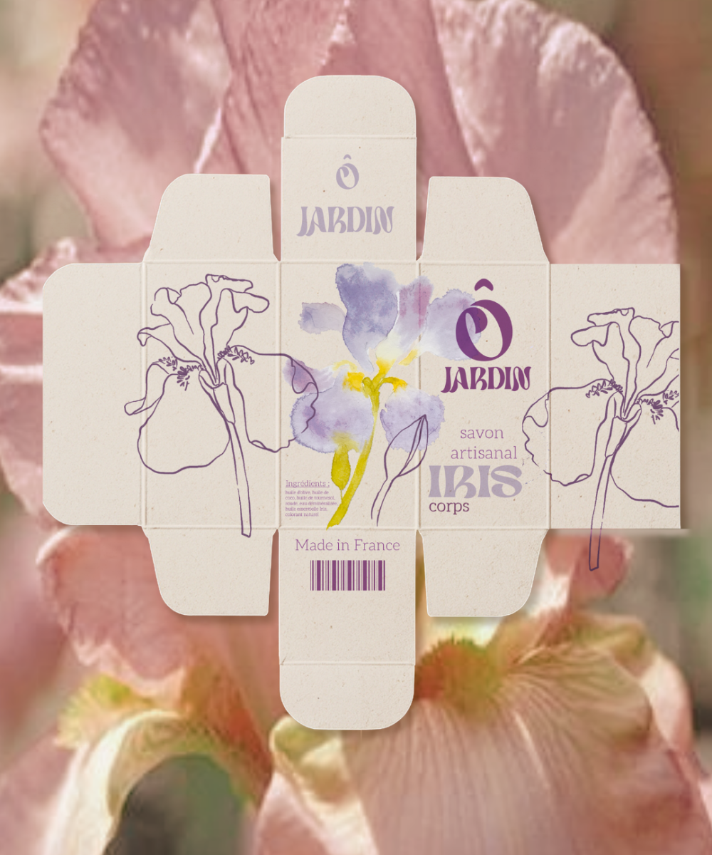 packaging savon sur mesure, aquarelle douce